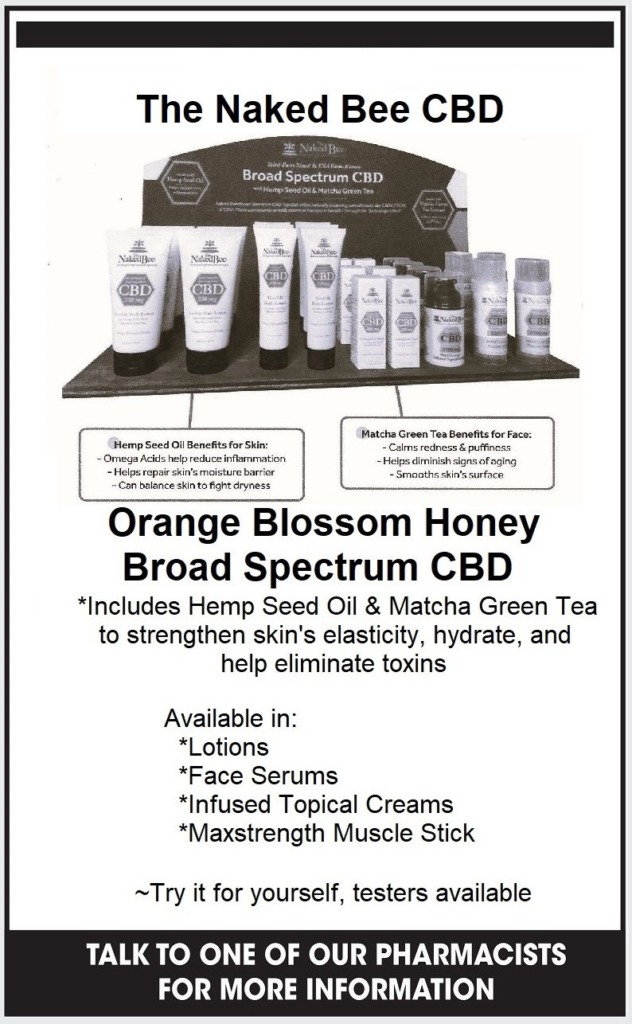 we've restocked our naked bee CBD line