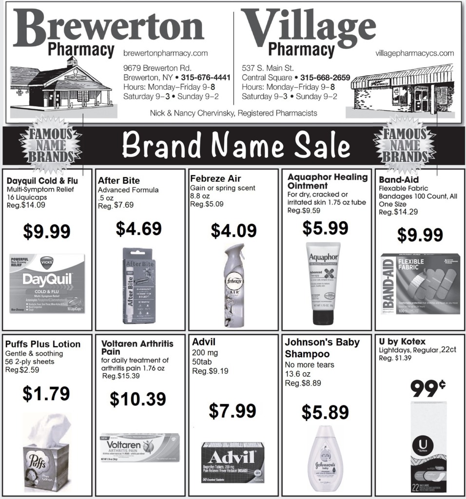 Save on the brand names you need this week