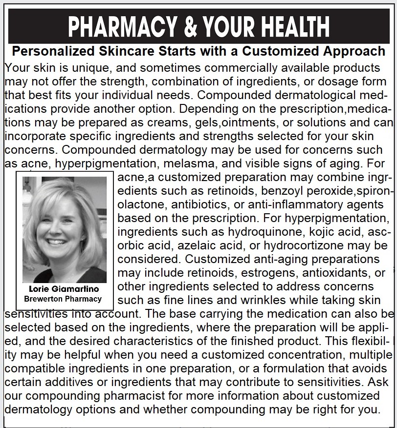 Pharmacy & Your Health: Personalized Skincare Starts with a Customized Approach...