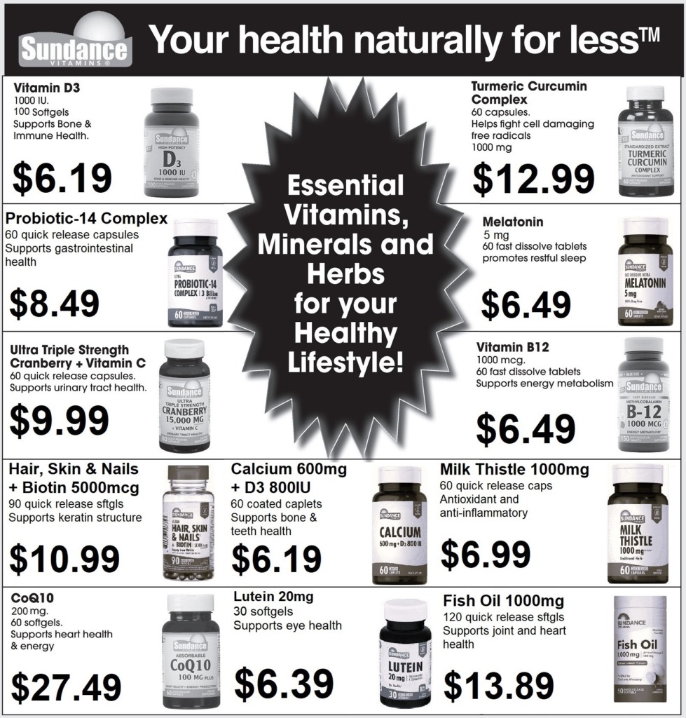 Sundance Vitamins & Supplements: your health naturally for less